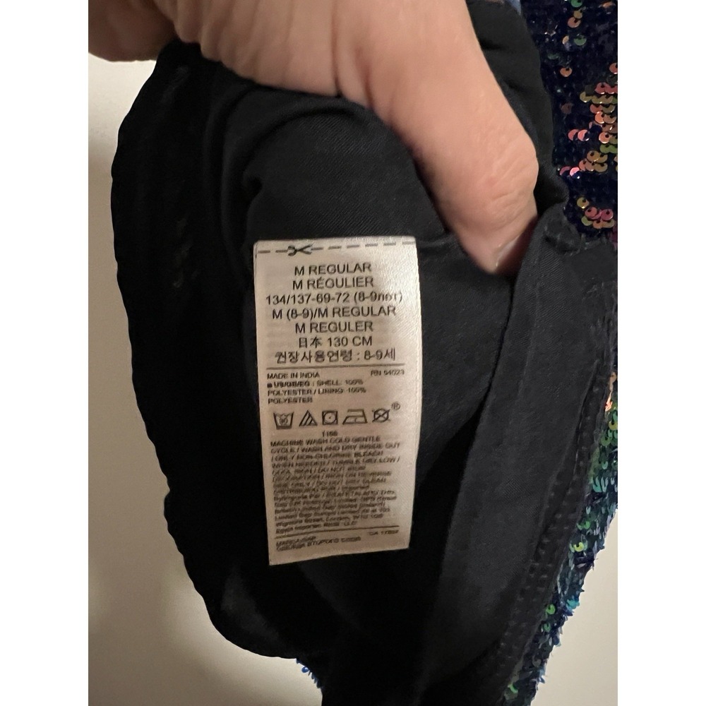 Gap Girls Rainbow Sequin Dress Size Medium Holiday Party Festive - Picture 7 of 8